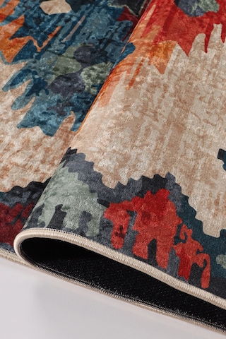 Blghome Kilim Desen Modern Halı Dekoratif Kilim Bej - Mavi