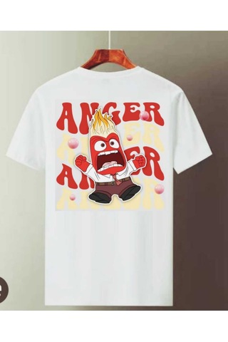 Noıssey Beyaz Beyaz Ters Yüz Karakterleri Ön Arka Baskılı Oversize Unisex