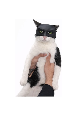 Kedi & Küçük Evcil Hayvanlar İçin Siyah Maske Dekoratif Eğlenceli Fotoğraf Maskesi Hafif
