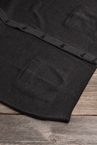 Cepli V Yaka Battal Büyük Boy Düğmeli Yünlü Triko Yelek Antrasit