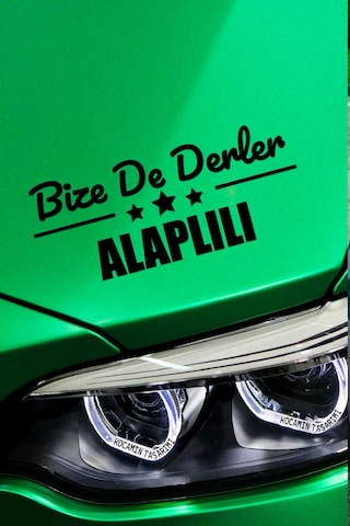 Zonguldak Alaplı Estetik Araba Çıkartma Zonguldak Bize De Derler Alaplılı40x15 Cm Araç Tasarımı 40 CM - Siyah