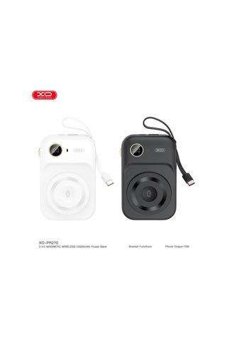 Özel Seri Günlük Enerji Pr270 22.5w Kablosuz Şarj Özellikli Dahili Type-c Kablolu 10000mah Powerbank Çok Renkli