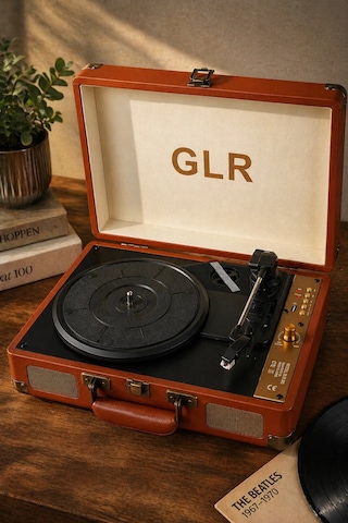 Glr 201 Nostaljik Çanta Pikap - Bluetooth Şarjlı, Usb Kayıt Özellikli, 3 Vitesli Plak Çalar