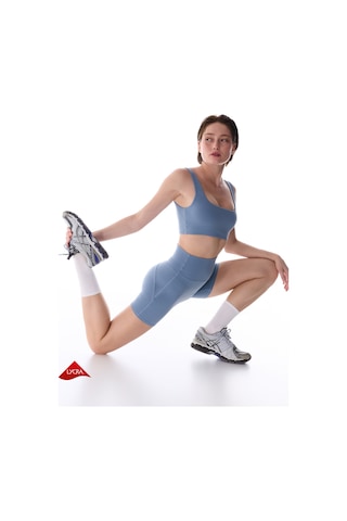 Penti LYCRA Mavi Cream Hafif Destek Kare Yaka Çıkarılabilir Pedli Spor Sütyeni
