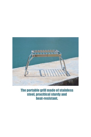 Ebitda Katlanabilir Paslanmaz Çelik Kamp Izgarası - Hafif Ve Taşınabilir Gümüş Kamp Aleti Gümüş