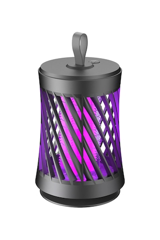 Vkemall Ev İçi Bataryalı Bataklık Öldürücü: 365nm Mor Işık + İnsan Nefesi Benzetimi, Elektrik Şoku İle Öldürme, Islak Işık Gece Lambası, Gri Renk