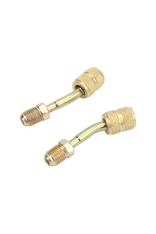 Hombey R410a Klima Adaptörü, Metal 1/4" İle 5/16" Dönüştürücü Bağlantı, Soğutma Sistemleri İçin Fluor Kaçaklarını Önleyen Şarj Portu Aparatı 2 Adet