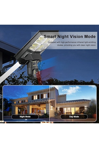 Avenir Av-sl400w 4mp 3.6mm Çift Kameralı Wifi Solar Panelli Sokak Lambası