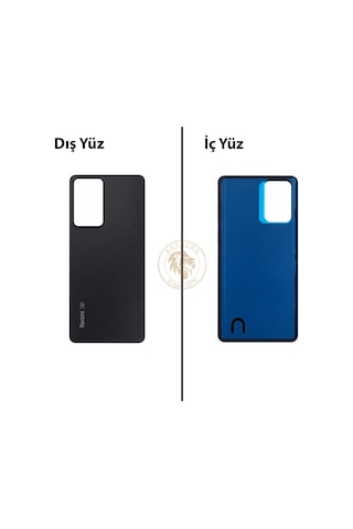 Xiaomi Redmi Note 12 Pro 5g Siyah Arka Pil Kapağı Batarya Kapağı Lazer Kesim Back Cover Çok Renkli