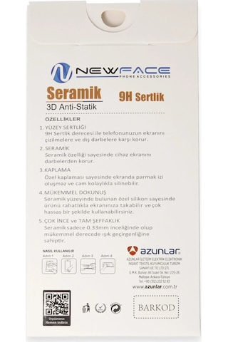 Newface Apple, Uyumlu iPhone 11 3d Antistatik Mat Seramik Nano Semeglbl - 14 Ekran Koruyucu