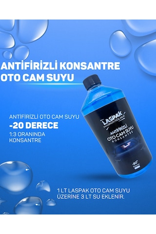 Konsantre Antifrizli Oto Cam Suyu -20 Derece 1 Lt