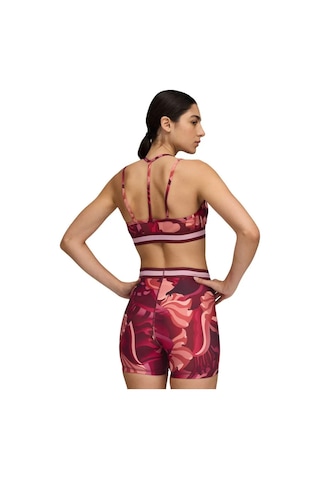 Puma Floral Rıbbon Low Bra Sporcu Sütyeni 52749496 Bordo