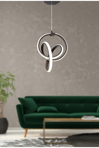Tt317-Sy Tt Aydınlatma Stilla Modeli Mat Siyah Led Avize