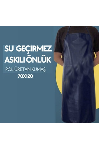 5 Adet Su Geçirmez Ve Leke Tutmaz İş Önlüğü 70x120 Cm Lacivert Renk
