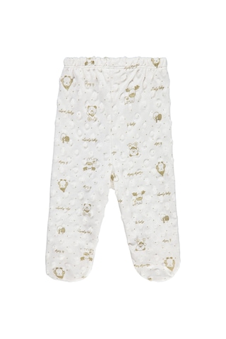 Albimini Civil Baby Desenli Tek Alt Bebe - Ekru