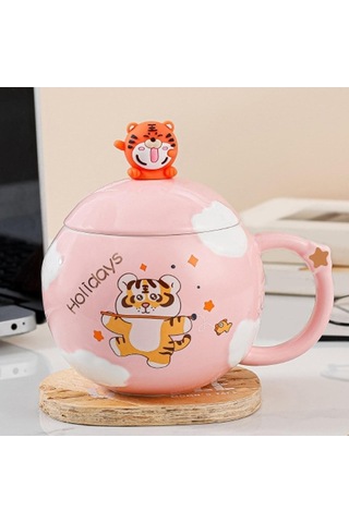 Createtech Homyl Pembe Pembe Kahve Kupa Bardaklar, Kahvaltı Suyu Süt Pembe