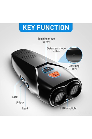 Qingmipy "köpek Havlama Durdurucu - Ultrasonik Ve Led Işıklı Eğitim Cihazı, Şarj Edilebilir, Taşınabilir"