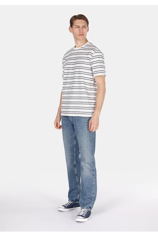 Colin's Colins Comfort Fit Yuvarlak Yaka Çizgili Erkek Beyaz Kısa Kol Tişört Cl1073624 Q1.v1 Wht Beyaz