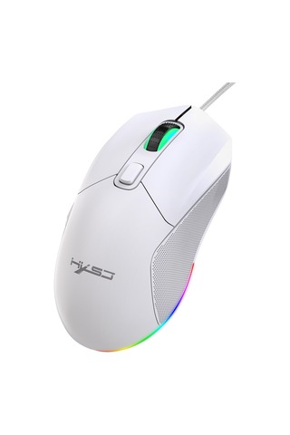 Springsun X300 Rgb Programlanabilir 6 Düğmeli Oyun Faresi - 7200 Dpı, Makro Kayıt, Ergonomik Tasarım Beyaz 001