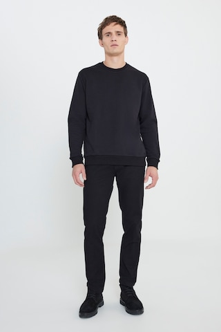 AC&Co / Altınyıldız Classics Standart Fit Normal Kesim Bisiklet Yaka Erkek Sweatshirt Siyah