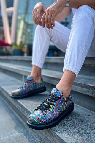 Ch254 Cst Pittura Erkek Ayakkabı 538 Crazy Splush Sıyah Çok Renkli
