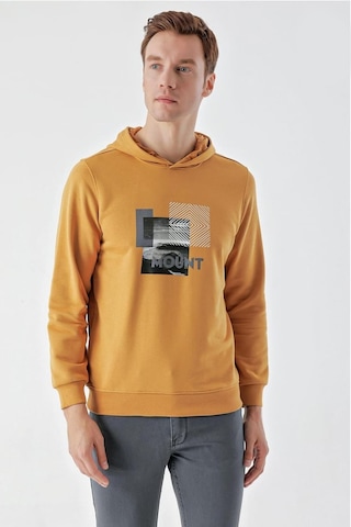 Slimfit Kapşonlu Önü Baskılı 2 İplik Erkek Sweatshirt 001