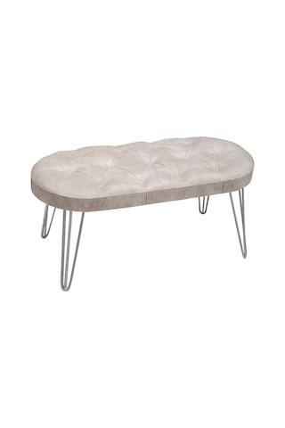 Louca Bench, Kırık Beyaz Silver Krem - Gümüş
