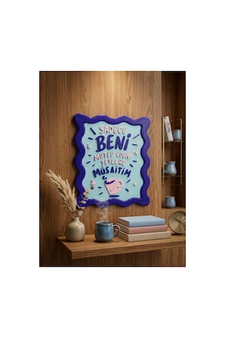 Bii Atölye Modern Ve Mizahi Çerçeveli Duvar Tablosu Yapışkanlı 3d Baskı Ev Ve Ofis Aksesuarı 17x18 Cm Ev Aksesuarı