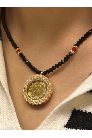 Hakan Güler Kuyumculuk Yarım Altın Kolye Yz03 Sarı Altın