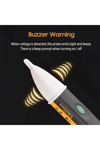 Prestigegoods Fluke Mini El Tipi Multimetre Temassız Voltaj Test Kalemi Yüksek Hassasiyet Siyah-turuncu