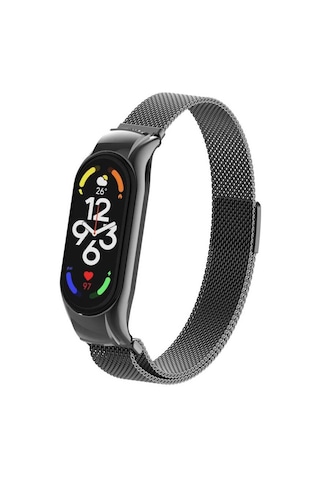 Xiaomi Mi Band 7 Uyumlu Krd-01 Metal Zore Kordon-siyah