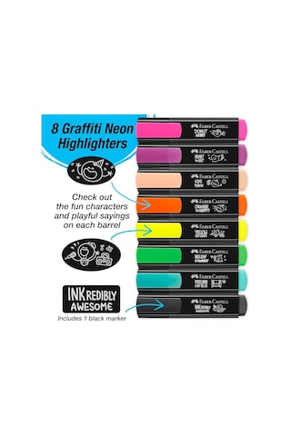 Faber-castell Graffiti Textliner 46, 8x Genel