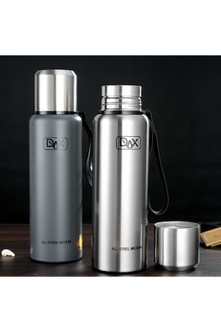 Kapris Çift Katlı Paslanmaz Çelik Termos 750ml Gümüş Kap-295 Inox