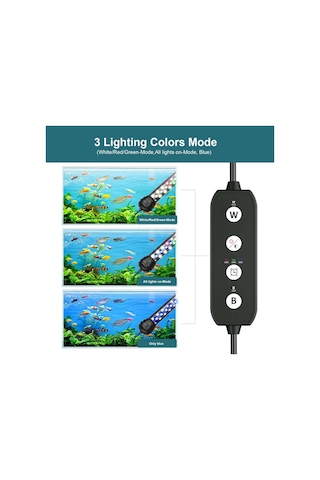 Zamanlayıcılı Led Akvaryum Işığı, Balık Tankı İçin Dalgıç Akvaryum Işıkları, Otomatik Açma/kapama İle Ba