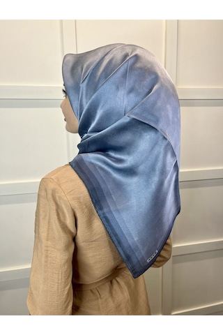 AKER Ipek Eşarp 2023-2024 Sonbahar Kış, Taşlanmış Sura Ipek Açık Mürdüm 8783757 - 90x90 / Buz Mavisi Buz Mavisi