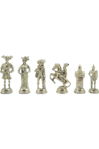 Sadece Satranç Taşı İsteyene Gifthome, Battal, Metal, Parlak, İspanyol Figürlü Satranç Taşı