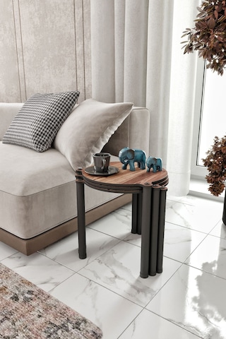 La Via Ceviz Yuvarlak Zigon 3 Lü Ceviz