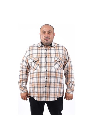 Moc Grande Mocgrande Büyük Beden Oduncu Gömlek Sportsman 22215 Kahverengi