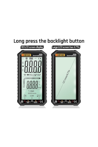 Butu Aneng 620a Tam Ekran Akıllı Dijital Multimetre Kırmızı