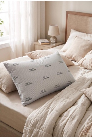 Ortopedik Yastık Visco Teknolojili Hafızalı Dolgulu Yastık 50 X 70 Cm Gri - 942321451 Gri