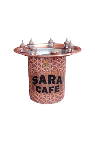 Tepsili Kumda Kahve Makinesi Bakır Sinili Kumda Kahve Yüksek Boy