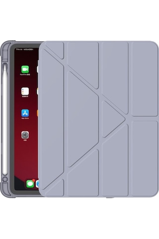 iPad Uyumlu Air 11inç M2 2024 Kılıf Kalem Bölmeli Trifolding Case A2902 A2903 A2904