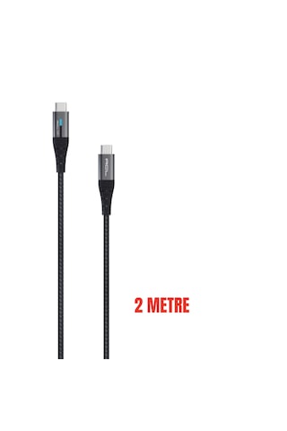 Ack-102 Usb-c To Usbc / Type To Type C 60 Watt Şarj Kablosu 2 Metre Uzun Örgülü