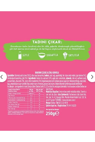 Glutensiz Çilekli & Çiyalı Granola 250 G