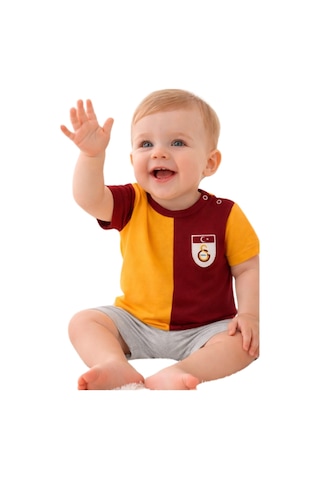 Galatasaray Metin Oktay Pamuklu Bebek T-shirt Sarı - Kırmızı