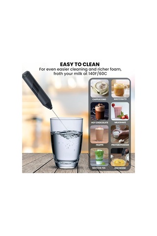 Sütlü Çeyrek Değici Stand - Milk Frother Handlid Pil Çalışmış - Elektrikli Çırpma Kahve Frothers