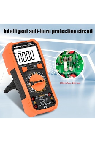 Wellhise Vc890d Ölçü Aleti Multimetre Avometre Nvc Işıklı Ekran El Feneri True Rms