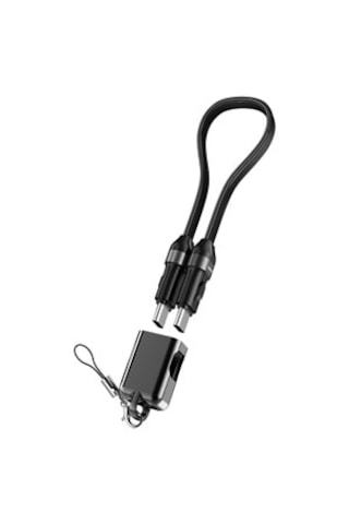 S-link Armor Cc-020 60w 20 Cm Type-c To Type-c Pd Örgülü Metal Başlıklı Siyah Hızlı Şarj Kablosu 1