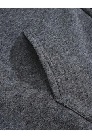 Startmore Tarzsokak Komik Desenli Sonbahar Erkek Kapüşonlu Cepli Sweatshirt Günlük Polar Yumuşak Kazak Hip Hop Kı Antrasit