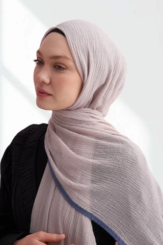 Armanda Müslin Biyeli Şal -90 X 200- 3352-02 - 90 X 200 / Duman - 574 Duman - 574